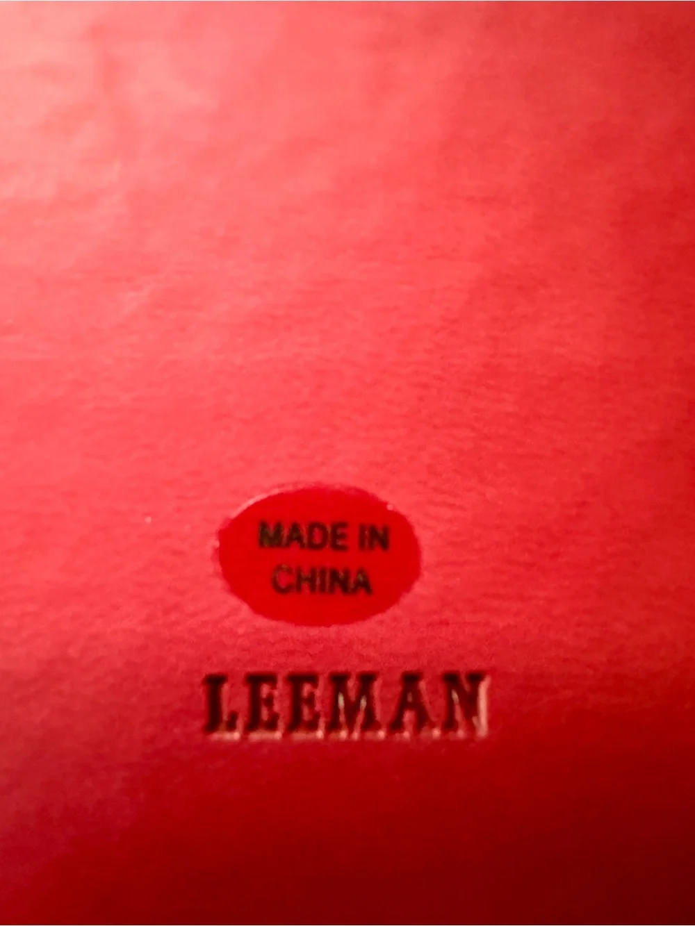Red Leeman Journal Notebook Italian Faux Leather NEW w/Gift Box 8.25x5.5